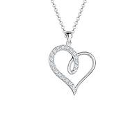 Elli Collier Femme Coeur de Cristal - (925/1000) Argent