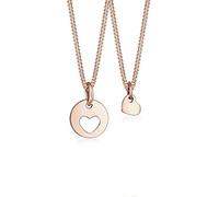 Elli Collier Femme Coeur Découpé Mère Enfant Amour en Argent Sterling (925/1000)