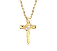 Elli Collier Femme Croix Pendentif avec Cristaux en Argent Sterling 925