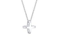 Elli Collier Femme Croix Symbole Tridimensionnel - (925/1000) Argent