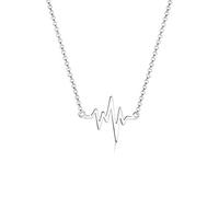 Elli Collier Femme Cœur battant Amour en argent sterling 925