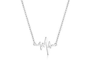 Elli Collier Femme Cœur battant Amour en argent sterling 925