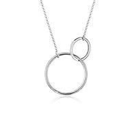 Elli Collier Femme Deux Cercles en Argent Sterling (925/1000)