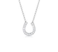 Elli Collier Femme Fer à Cheval Pendentif avec Cristaux de Zircone - (925/1000) Argent
