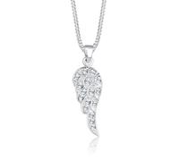 Elli Collier Femme Pendentif Aile Boho avec Cristaux en Argent Sterling 925