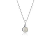 ELLI Chaîne 'Mondstein' argent / blanc cassé, Taille 45