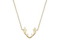 Elli Collier Femme Pendentif Bois de renne en argent sterling 925 plaqué or