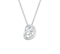 Elli Collier Femme Pendentif Bretzel traditionnel avec cristaux en argent sterling 925