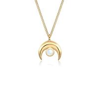 Elli Collier Femme Pendentif Demi Lune Pierre de Lune - (925/1000) Argent