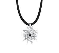 Elli Collier femme pendentif edelweiss avec cristaux en argent sterling 925