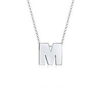 Elli Collier Femme Pendentif Lettre M en Argent Sterling (925/1000)