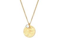 Elli Collier Femme Pendentif plaque Vintage Organic avec pierre de lune en argent sterling 925