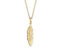 Elli Collier Femme Pendentif Plume Tendance en Argent Sterling 925