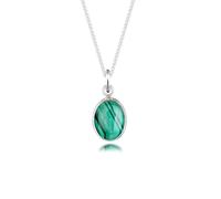 Elli Collier Femme Pierre Précieuse de Malachite en Argent Sterling 925