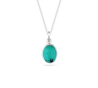Elli Collier Femme Pierre Précieuse Turquoise en Argent Sterling 925