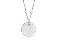 Elli Collier Femmes Boule Pendentif Plaquette Martelé Argent Sterling 925