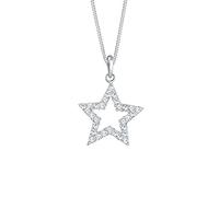 Elli Collier Femmes Pendentif Étoile Astro avec Cristaux en Argent Sterling 925