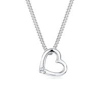 Elli Collier Femmes Pendentif Coeur avec Cristal en Argent Sterling 925