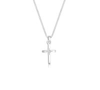 Elli Collier pour femme avec pendentif en forme de croix avec gravure en étoile en argent sterling 925 plaqué or