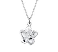 Elli Collier pour Femme avec Pendentif Fleur de frangipanier Moderne en Argent Sterling 925, 450, Cristal