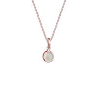 Elli Collier pour femme avec pendentif rond avec pierre de lune en argent sterling 925