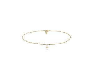 Elli - Collier ras du cou avec boules et pendentif en forme de croix -Pour femme - En argent sterling 925, 360