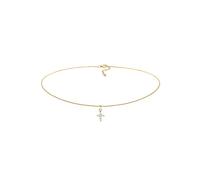 Elli Collier ras-du-cou pour femme avec croix de religion avec zircons en argent sterling 925, 360, Cristal, Zircone cubique