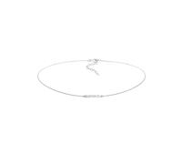 Elli Collier ras du cou pour femme - Rectangulaire - Plaquettes - Aspect géo martelé - En argent sterling 925, 360, Sans