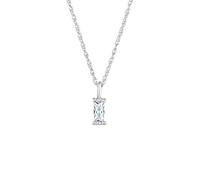 Elli Collier Torsadé Solitaire Zirconium Rectangle Argent 925