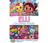 Elli Coloring Pages: Wow-Effect! Your name on every page - Elli coloring book - 6x9" - 50x Elli coloring page - Fantastic Gift