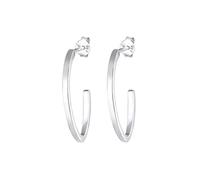 Elli Créoles Ovale Rond Geo Base Bloggueur 925 Argent