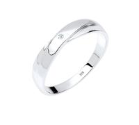 Elli DIAMONDS Bague Femme Elégante Fiançailles avec Diamant (0.02 ct.) en Argent Sterling 925