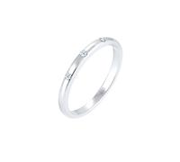 Elli DIAMONDS Bague Femme Anneau Ruban avec Diamant (0.045 ct) en Argent Sterling 925