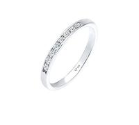 Elli Bague Femme Classique Précieux avec Diamant (0,04 ct.) en Argent Sterling 925