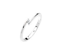 Elli DIAMONDS Bague Femme Bague de Fiançailles avec Diamant (0.015 ct.) en Argent Sterling 925