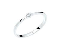 Elli DIAMONDS Bague Femme Bague de Fiançailles avec Diamant (0.015 ct.) en Argent Sterling 925
