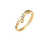 Elli DIAMONDS Bague Femme Fiançailles avec Diamant (0.04 ct) en Or Jaune 585