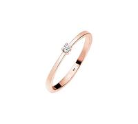 Elli DIAMONDS - Femme Classique avec un Diamant (0,03 ct) en Argent Sterling 925 Bagues 1 pieces female