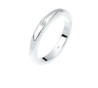 Elli DIAMONDS Bague Femme Solitaire Classique avec Diamant (0.03 ct.) en Argent Sterling 925