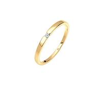 Elli DIAMONDS Bague Femmes Bague de Fiançailles Classique avec Diamant (0.015 ct.) en Argent Sterling 925