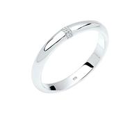 Elli DIAMONDS Bague Femmes Classique avec Diamant (0.04 ct.) en Argent Sterling 925