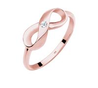 Elli DIAMONDS Bague 'Infinity' or rose, Taille 52