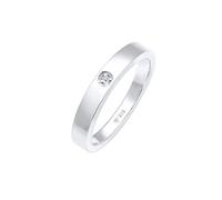 Elli DIAMONDS Bague Solitaire Classique avec Diamant (0.015 ct.) en Argent Sterling 925
