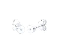 Elli DIAMONDS Boucles d'oreilles 'Stein Rund' argent, Taille One Size