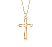 Elli DIAMONDS Collier Femmes Croix Diamant (0.03 ct ) en Argent Sterling 925