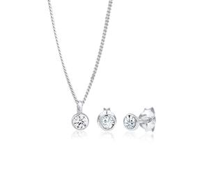 Elli Ensemble de Bijoux Base Cristal 925 Argent
