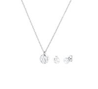 Elli Ensemble de Bijoux Parure pour Dames martelée en 925/1000 Argent Massif
