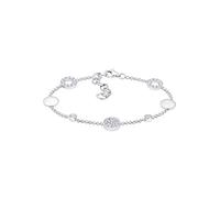 Elli Femme Argent 925 Ronde Cristal Barcelets rivières de pierres - 16cm