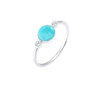 Elli Femme Argent 925 Ronde Lolite Bague solitaire anniversaire de mariage