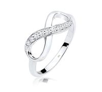 Elli - Femme - Bague Raffiné Fin - Argent 925 Oxyde de Zirconium Blanc - Taille de Bague 54 - 0610360913_54